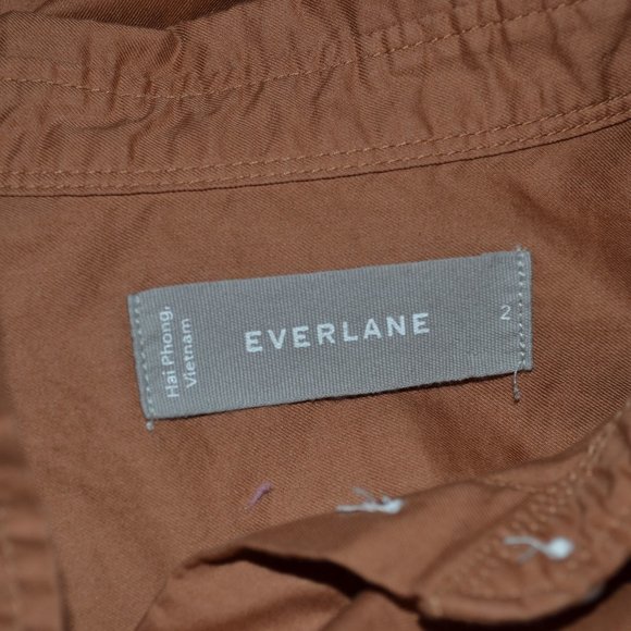 Everlane Shirt Womens Size 2 Long Sleeve 100% Cotton Button Front Minimalist - Picture 2 of 9